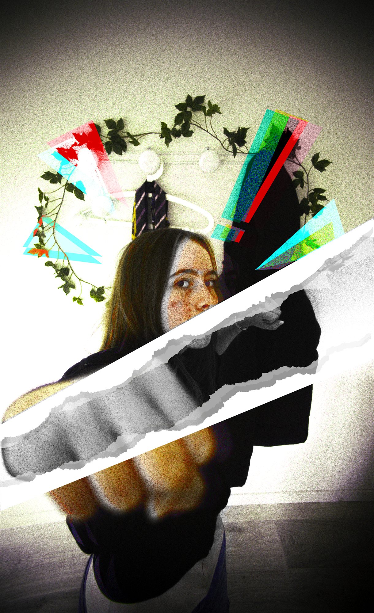 Montage créatif déchiré